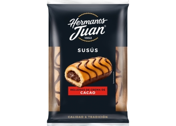 Susús rellenos de cacao
