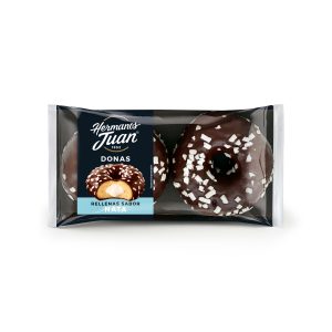 Donas con pepitas rellenas con sabor nata