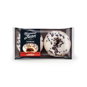 Donas con pepitas rellenas de cacao