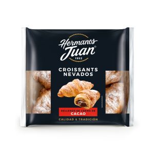 Croissants nevados rellenos de cacao